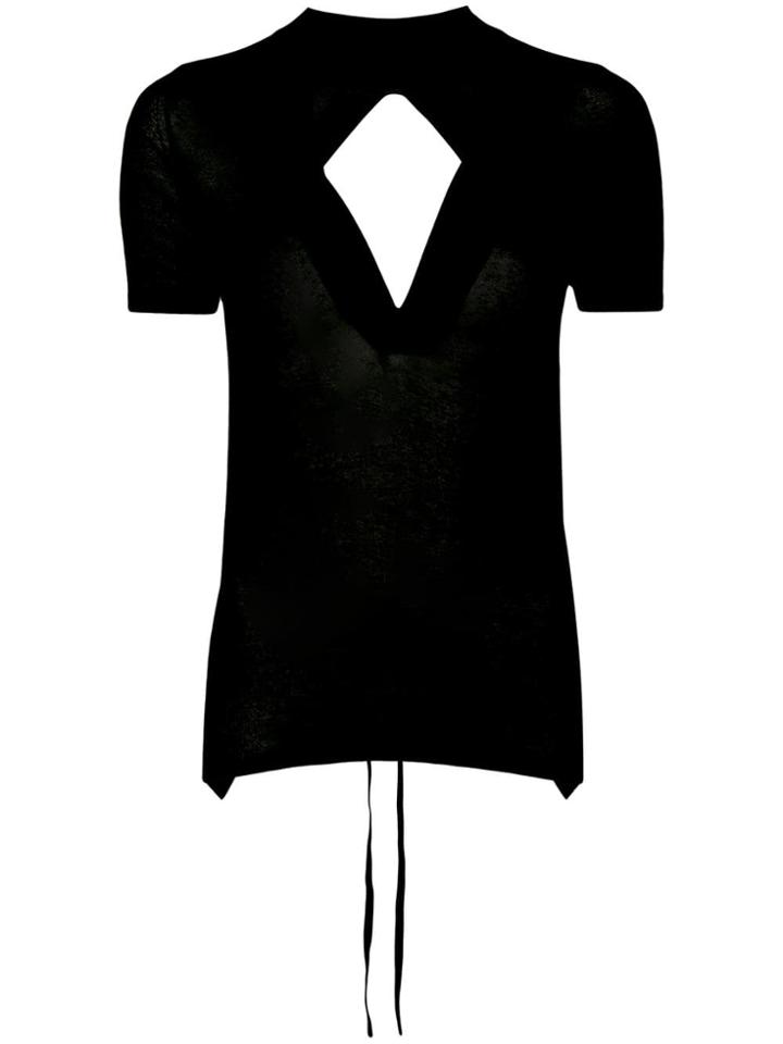 Jacquemus Open Back Knitted Top - Black