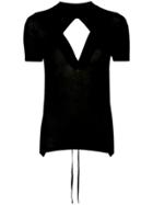 Jacquemus Open Back Knitted Top - Black