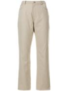 Jw Anderson Leather Pocket Jeans - Nude & Neutrals