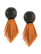 Monies Tribal Style Earrings - Orange
