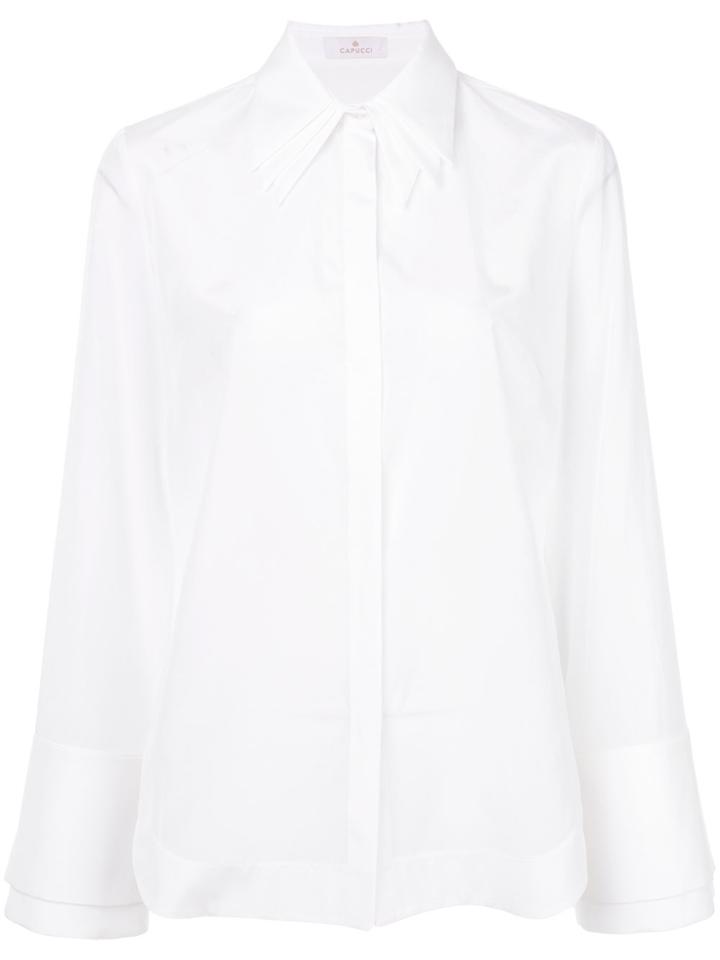 Capucci Layered Collar Flared Shirt - White