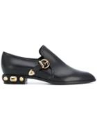 Casadei Side Buckle Loafers - Black