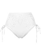 Ermanno Scervino - Lace High-waisted Bikini Bottoms - Women - Polyamide/spandex/elastane - Iv, White, Polyamide/spandex/elastane