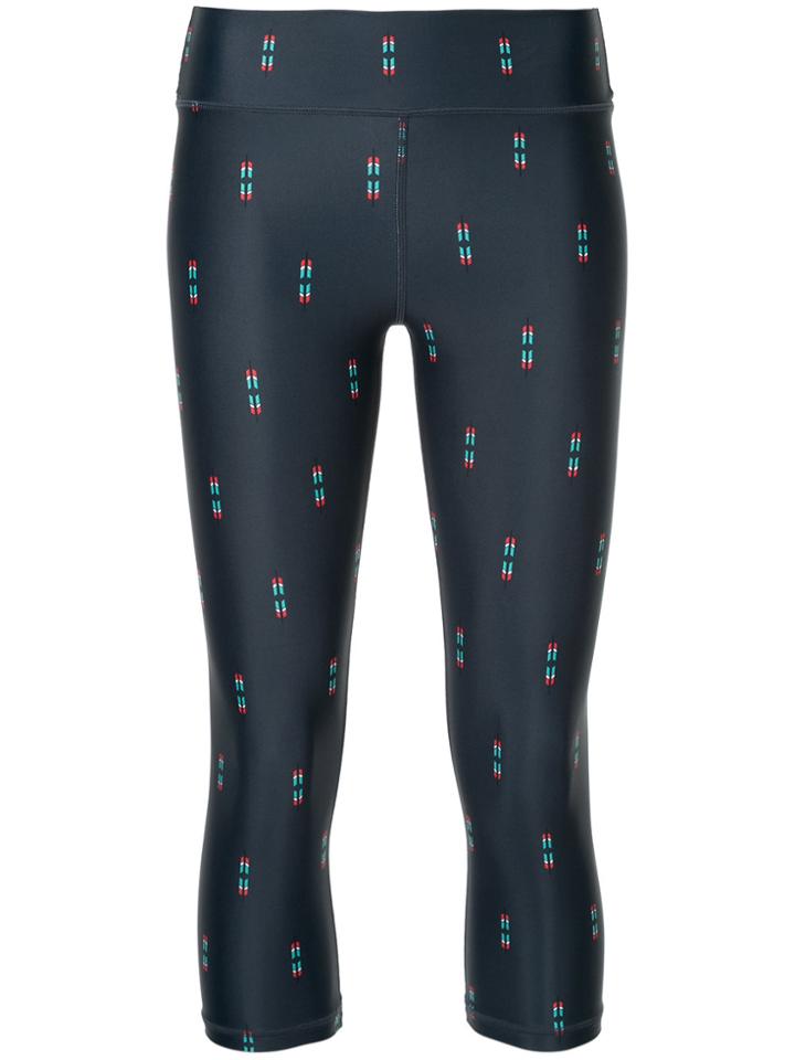The Upside Printed Cropped Leggings - Blue