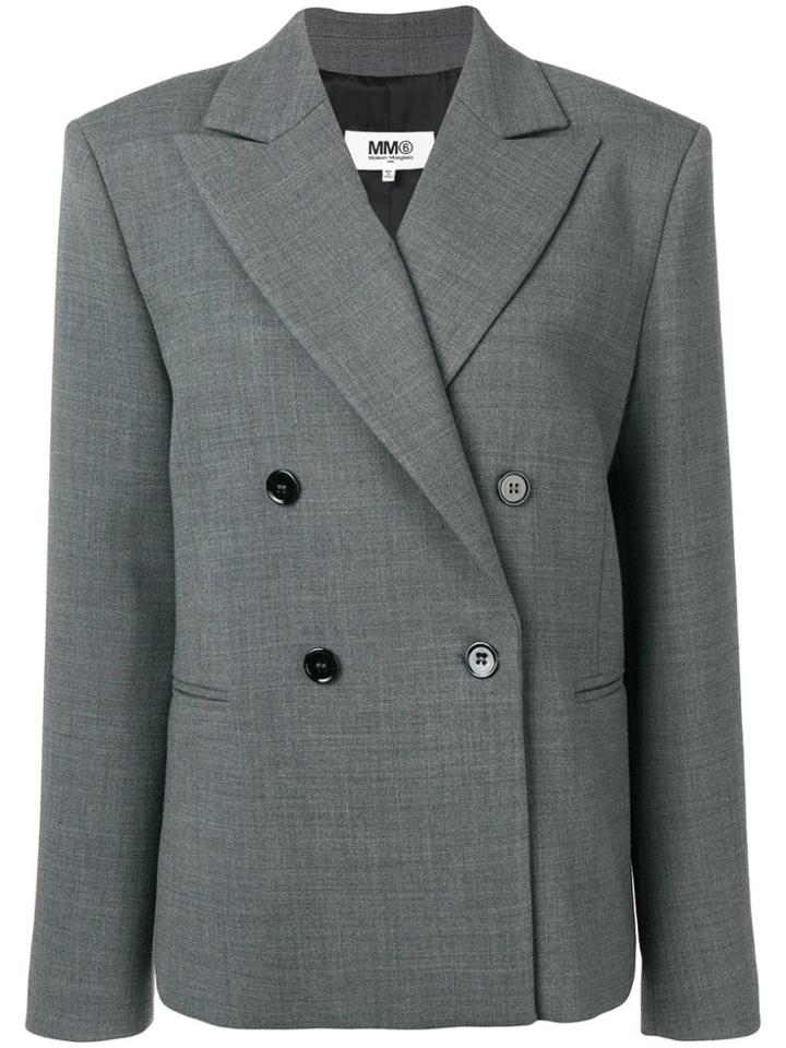 Mm6 Maison Margiela Boxy Fit Blazer - Grey