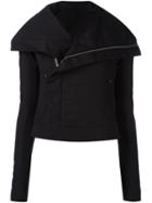 Rick Owens Padded Biker Jacket, Women's, Size: 42, Black, Cotton/spandex/elastane/virgin Wool