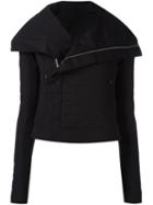 Rick Owens Padded Biker Jacket, Women's, Size: 42, Black, Cotton/spandex/elastane/virgin Wool