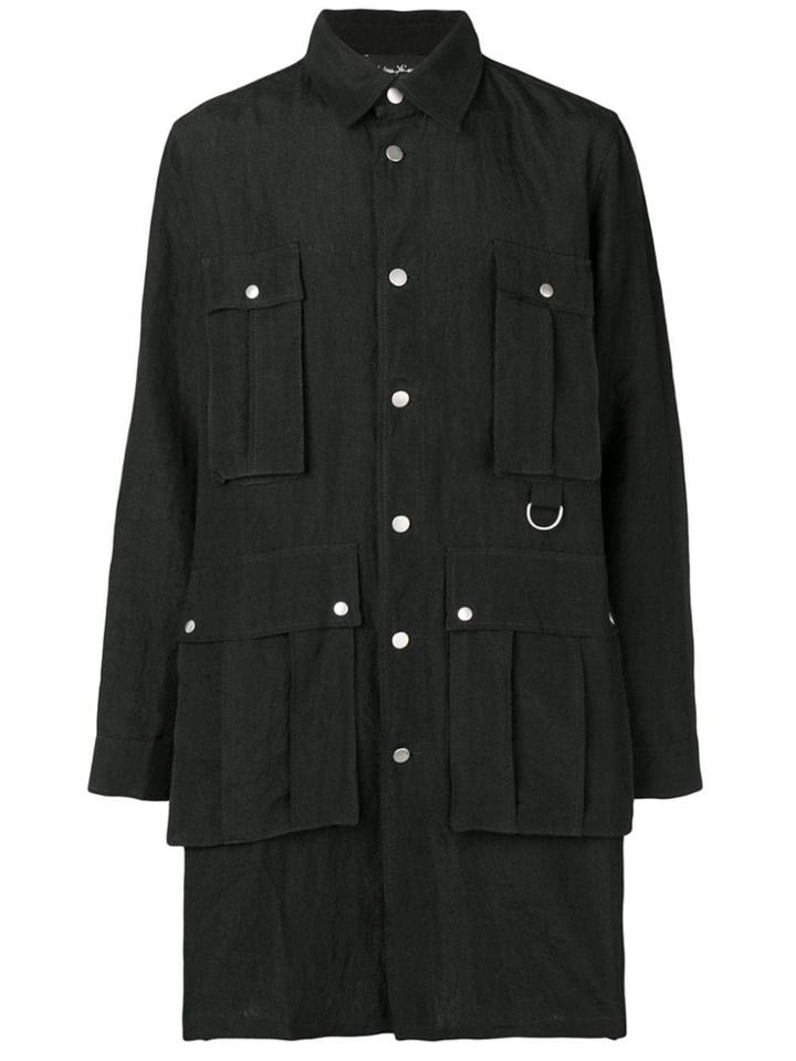 Andrea Ya'aqov Military Shirt Coat - Black