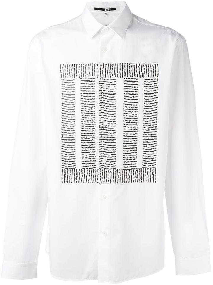 Mcq Alexander Mcqueen Block Thread Print Shirt