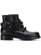 Albano Studded Ankle Boots - Black