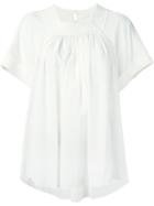 Chloé Draped Top, Women's, Size: 40, White, Silk