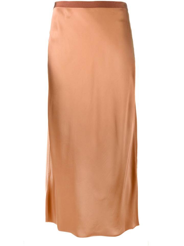 Helmut Lang Slip Skirt - Brown