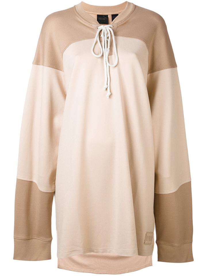 Layered Sweatshirt - Women - Nylon/spandex/elastane - Xs, Nude/neutrals, Nylon/spandex/elastane, Fenty X Puma