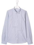 Dondup Kids Striped Button Shirt - Blue