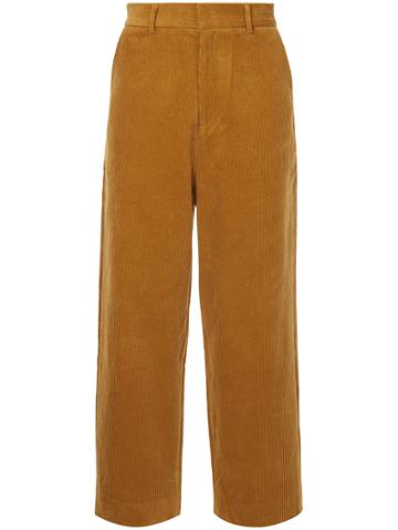 General Idea Cropped Corduroy Trousers - Yellow & Orange