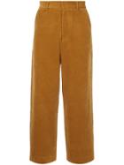 General Idea Cropped Corduroy Trousers - Yellow & Orange
