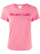 Helmut Lang Embroidered Logo T-shirt - Pink