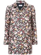 Red Valentino All-over Print Coat - Black