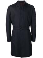 Ermenegildo Zegna Concealed Fastening Belted Coat - Blue