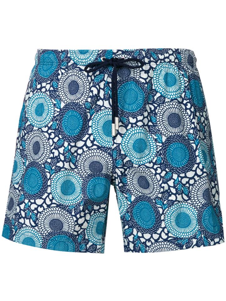 Paolo Pecora Abstract Print Swim Shorts - Blue