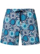 Paolo Pecora Abstract Print Swim Shorts - Blue
