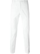 Michael Kors Slim Fit Trousers, Men's, Size: 40, White, Cotton/spandex/elastane