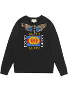 Gucci Gucci Logo Sweatshirt With Embroidery - Black