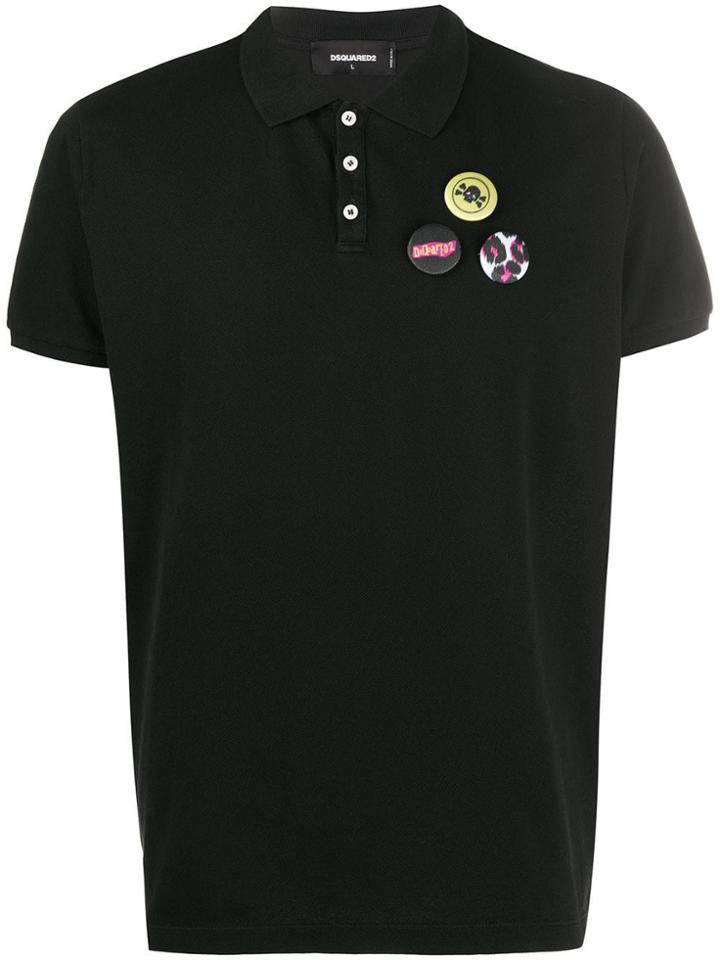 Dsquared2 Badge Polo T-shirt - Black