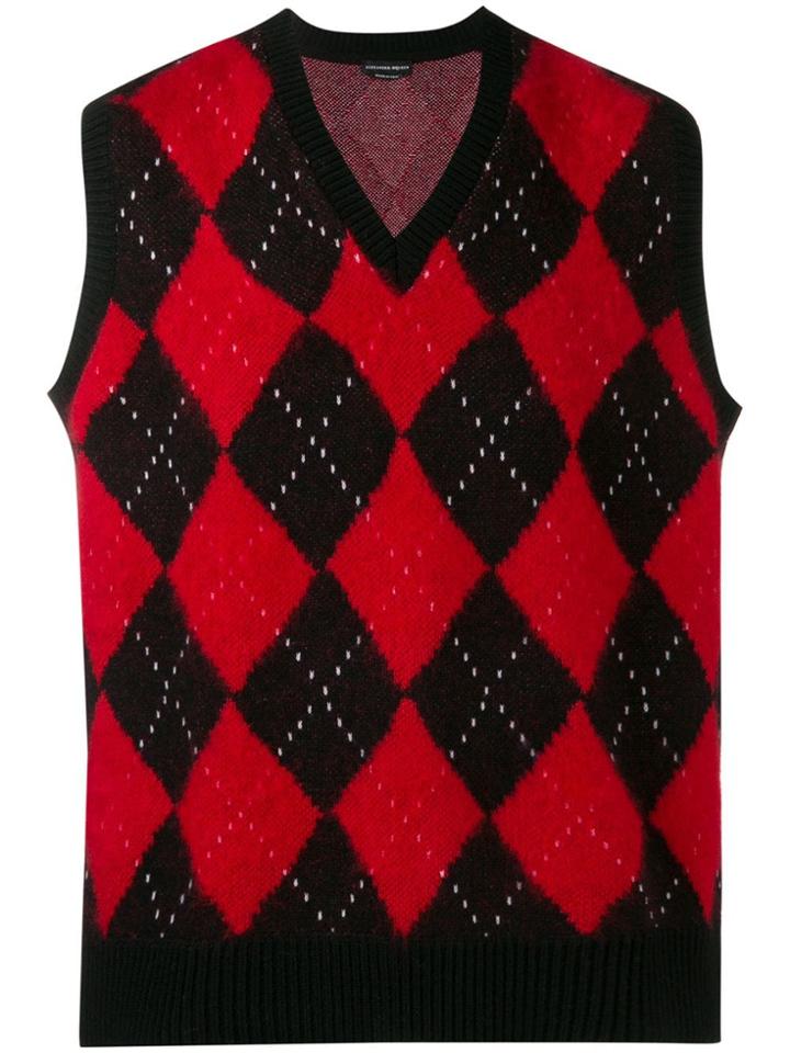 Alexander Mcqueen Oversize V-neck Jumper - Black