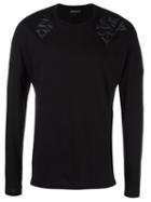 Emporio Armani Elbow Patch Sweatshirt, Men's, Size: Xl, Black, Cotton