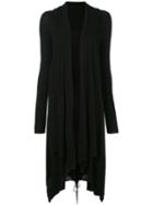 Masnada - Draped Coat - Women - Cotton/viscose - 44, Black, Cotton/viscose