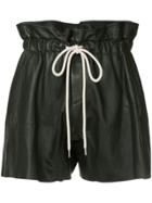Bassike Ruffle High Waist Shorts - Black