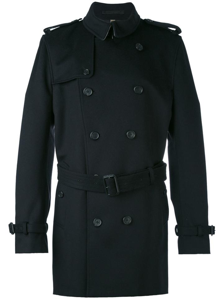 Burberry Belted Midi Trenchcoat - Black
