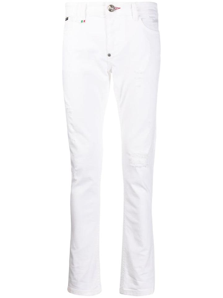 Philipp Plein Straight Fit Jeans - White