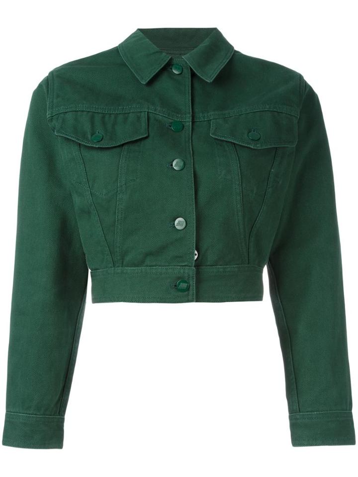 Jean Paul Gaultier Pre-owned Cropped Denim Jacket - Green