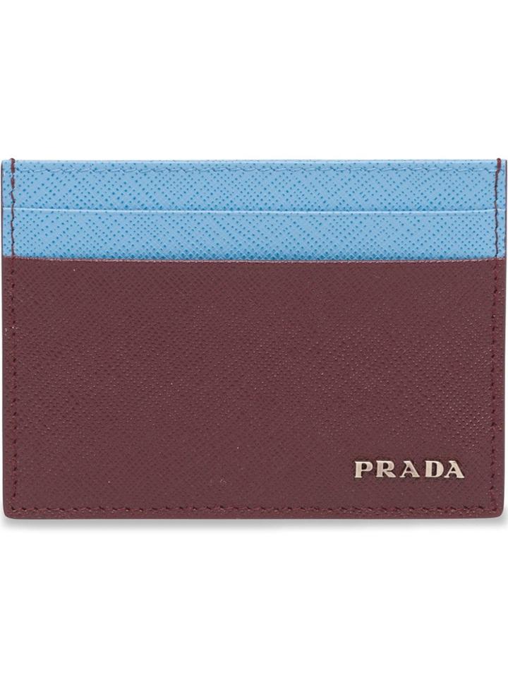 Prada Bi-colour Cardholder - Brown