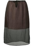 Semicouture Sheer Midi Skirt - Black