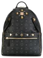Mcm Dual Stark Backpack, Black, Pvc/leather/metal Other