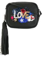 Saint Laurent Love Blogger Crossbody Bag, Women's, Black, Leather/pvc