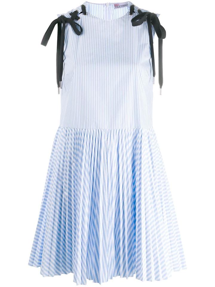 Red Valentino Pleated Shirt Dress - Blue
