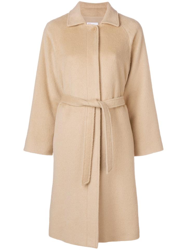 Red Valentino Belted Single Breasted Coat - Nude & Neutrals