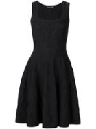 Alexander Mcqueen Jacquard Corset Knit Dress, Women's, Size: Medium, Black, Viscose/cotton/polyamide/spandex/elastane