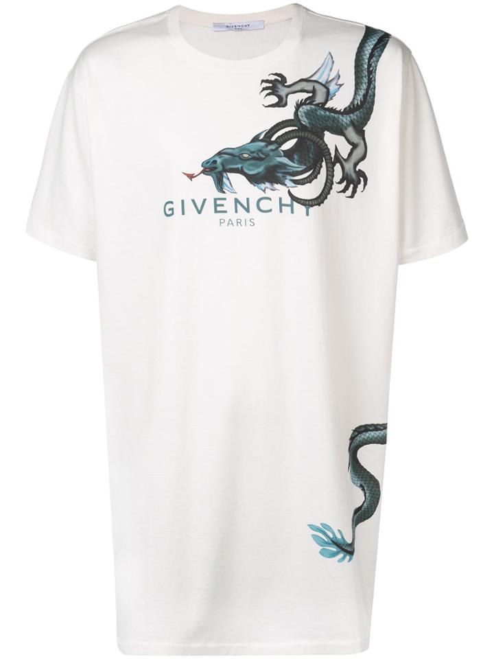 Givenchy Logo Dragon Print T-shirt - Nude & Neutrals
