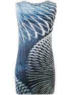 Pleats Please By Issey Miyake - Slinky Print Dress - Women - Polyester - 3, Women's, Blue, Polyester