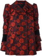 Comme Des Garçons Roses Jacquard Jacket, Women's, Size: Small, Black, Acrylic/polyester/cupro/wool