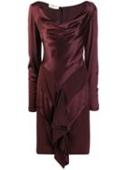 Valentino Pre-owned Cowl Neck Dress - Red
