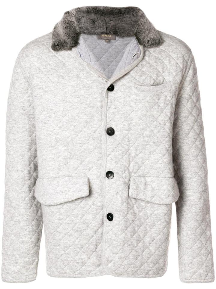 N.peal Quilted Cashmere Jacket - Grey