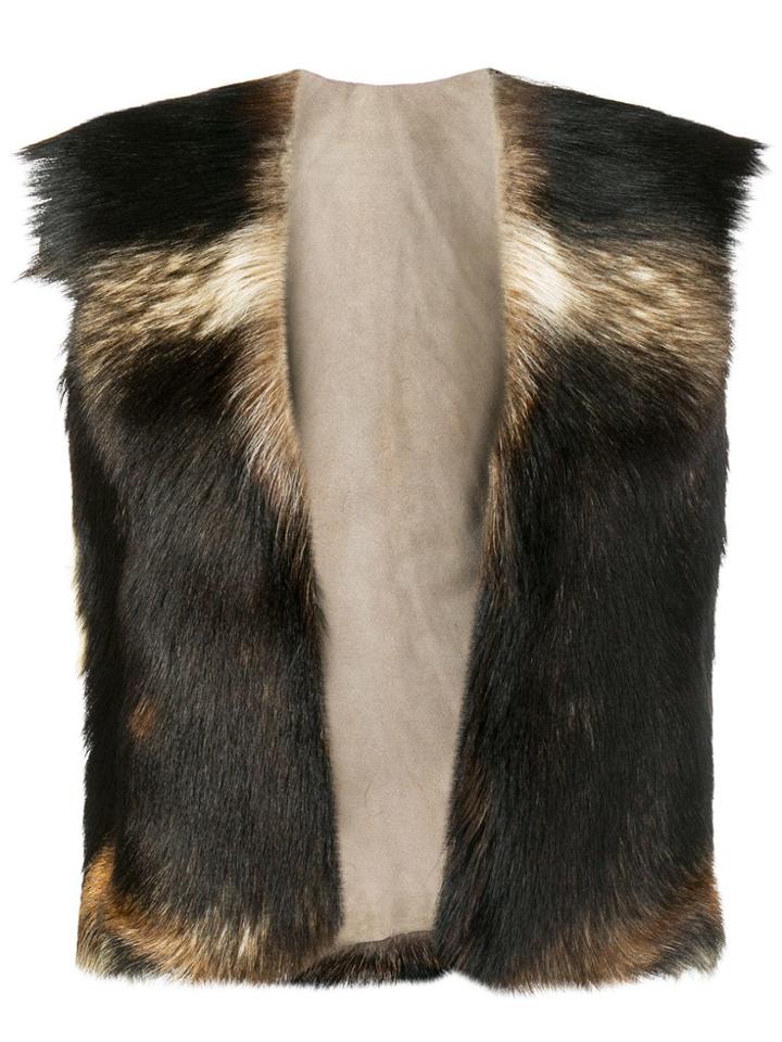 A.n.g.e.l.o. Vintage Cult Fur Vest - Brown