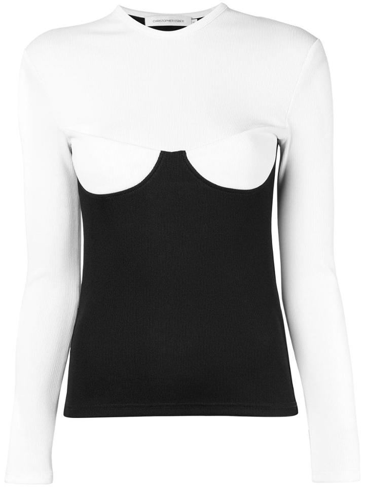 Christopher Esber Inbuilt Bra Top - Black