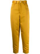 Just Cavalli Cropped Monogram Trousers - Yellow